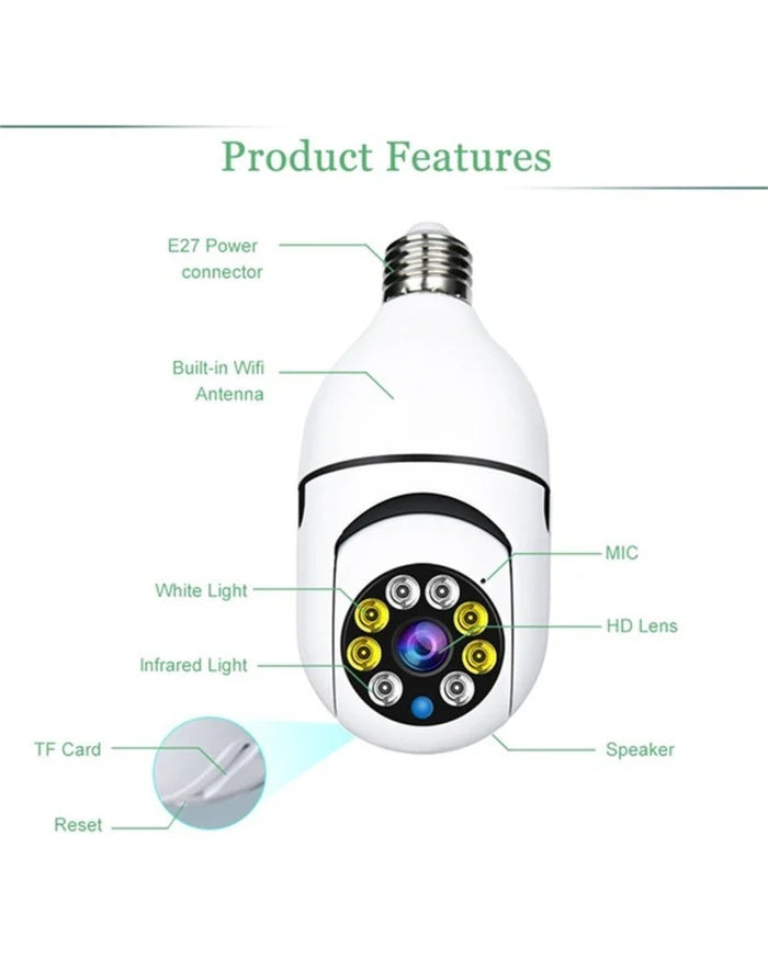 WIRELESS WIFI LIGHT BULB CAMERA SECURITY CAMERA
