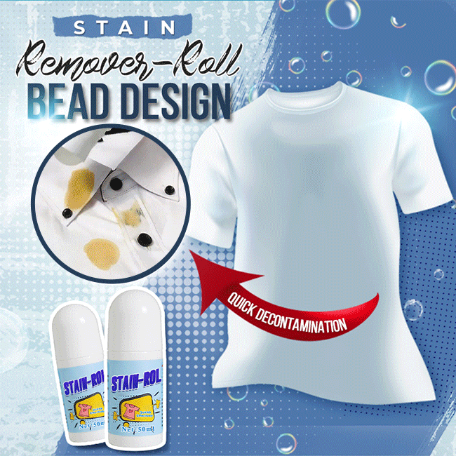 Portable Stain-Roll Roller Ball Cleaner Clothes Remove Oil Stains Magic Roller