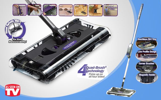 Cordless Rechargeable Quad-Brush Sweeper