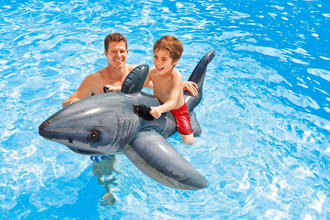 Intex Inflatable Grey White Shark Ride-On 57525