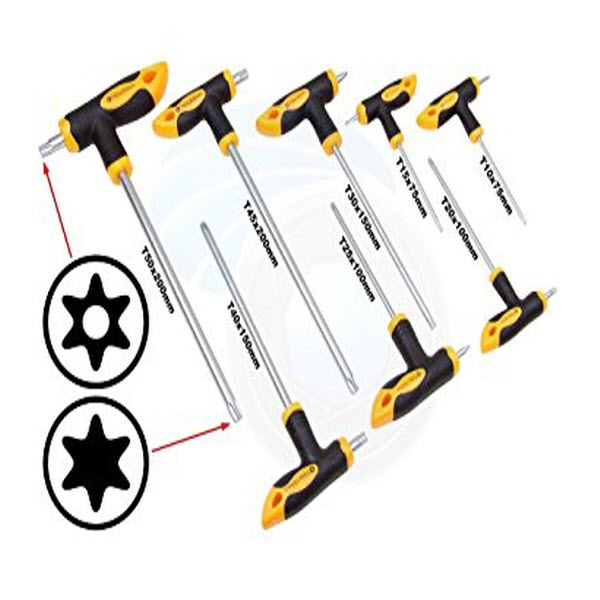 Tolsen 20061 8 pieces Torx T-handle Screwdriver Set