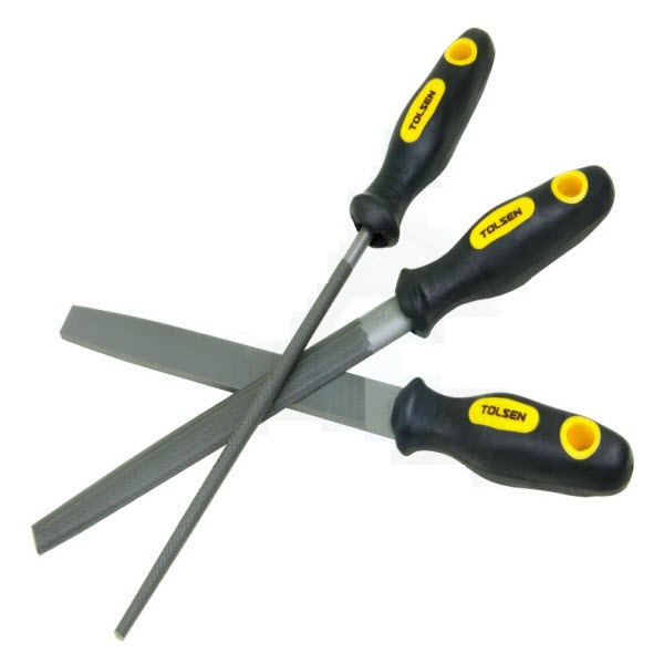 Tolsen 32033 3 Pieces Steel Files Set 8 Inches