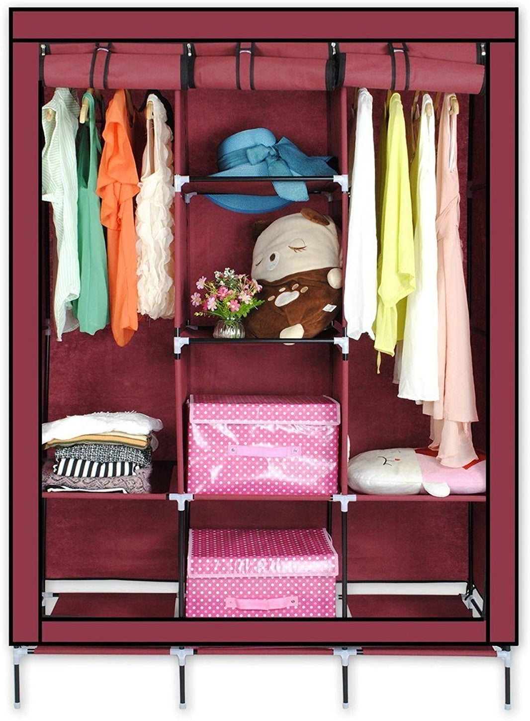 3 Door Portable Wardrobe