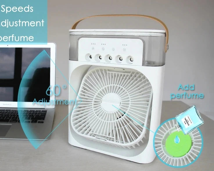 Large Size Portable 3 in 1 Mist Fan | Air Cooler