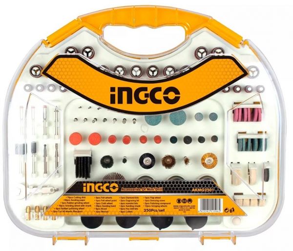 Ingco AKMG2501 Mini Drill Accessories 250 Pieces