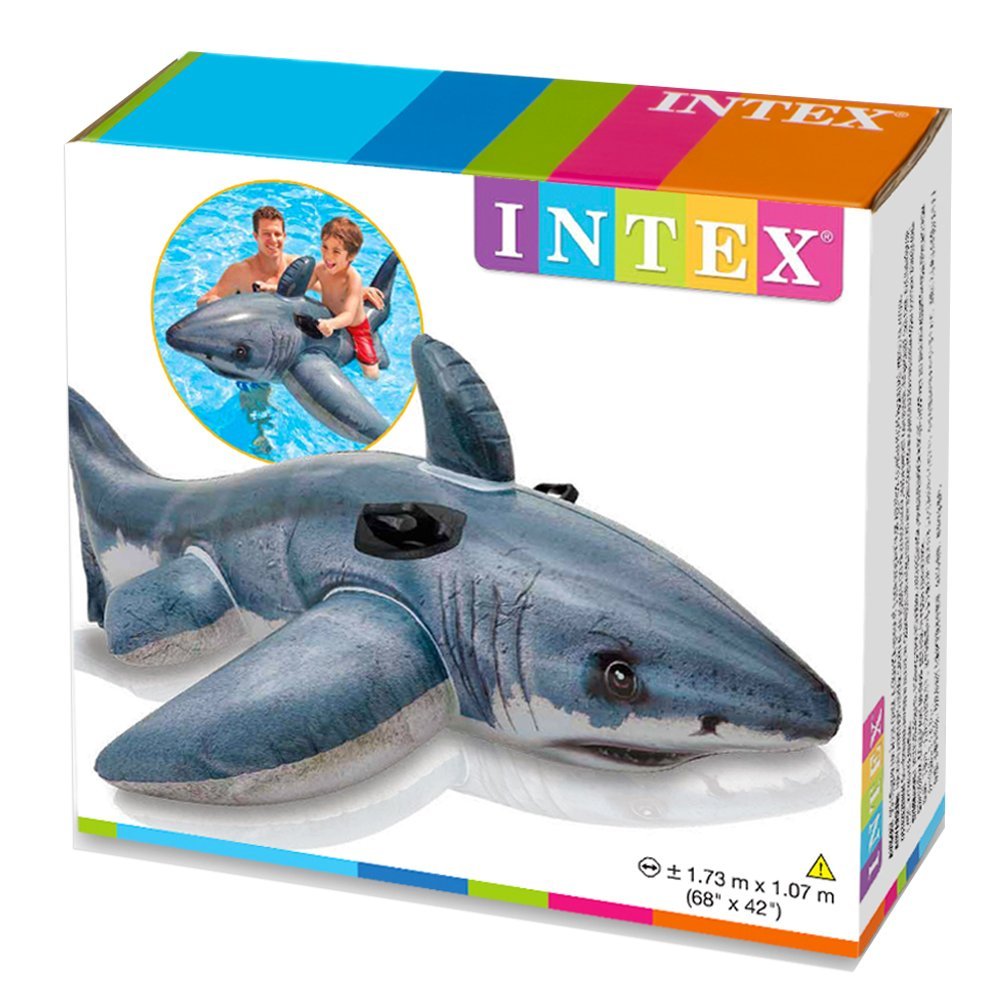 Intex Inflatable Grey White Shark Ride-On 57525