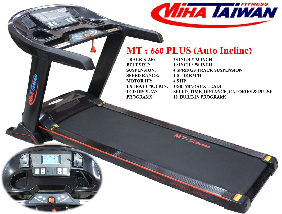 Miha Taiwan MT-660 Plus Commercial Motorized Treadmill