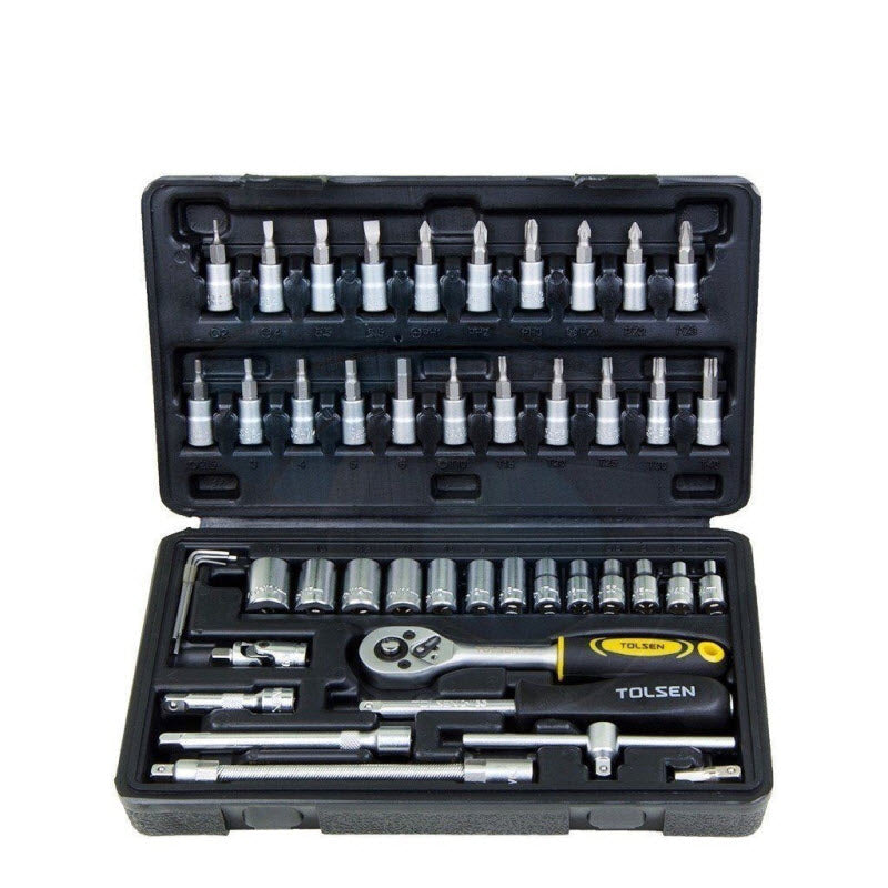 Tolsen 15138 46 Pieces 1/4 Inches Socket Set