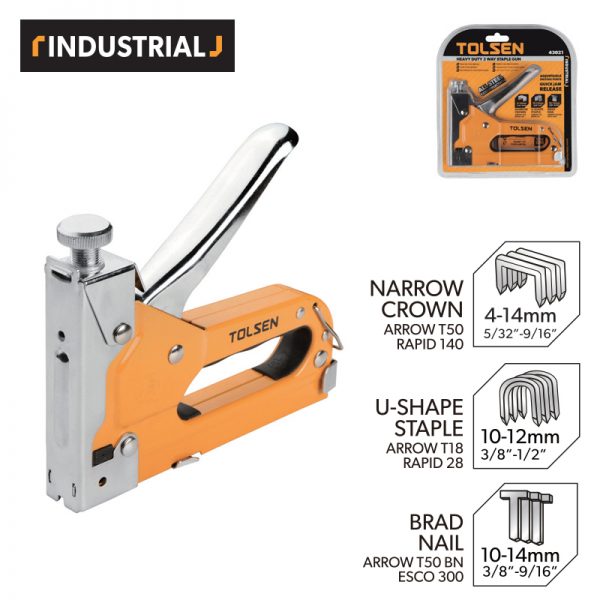 Tolsen 43021 Heavy Duty 3 Way Staple Gun